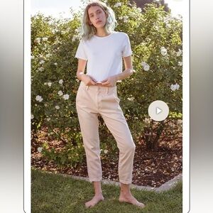 AMO Slouch Trouser in Pale Pink